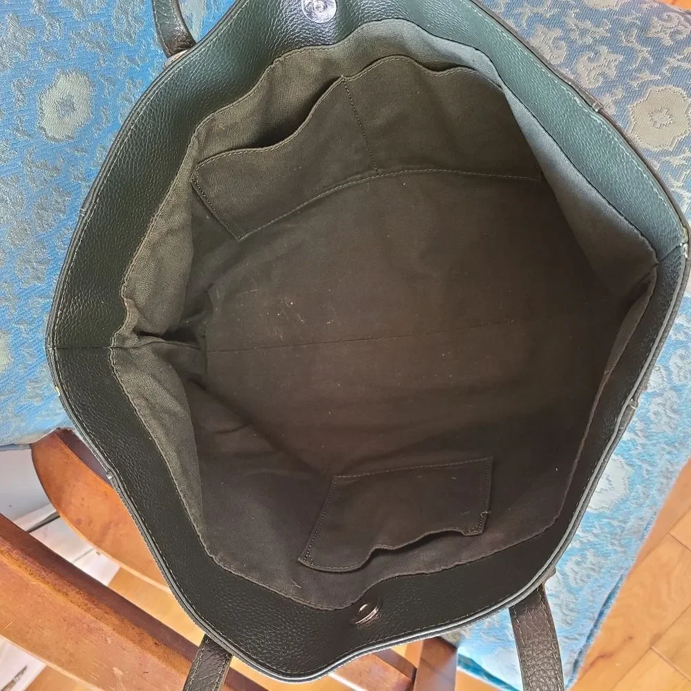 M.I.L.A Hunter Green Leather Lux Hobo Style Handbag